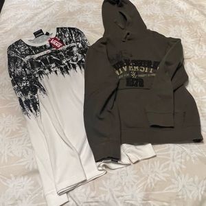 Boys Vans long sleeve shirt, new with tag & AP Company hooded sweatshirt